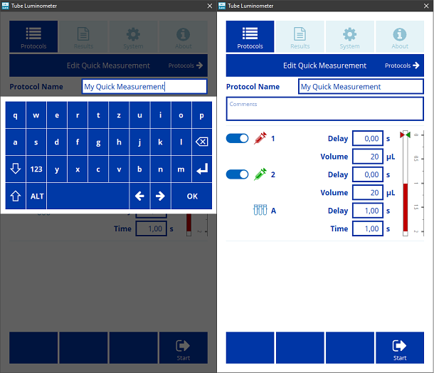 2 screenshots of the Sirius 2 software