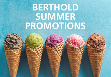 4 ice creams with the text "Berthold summer promotion"