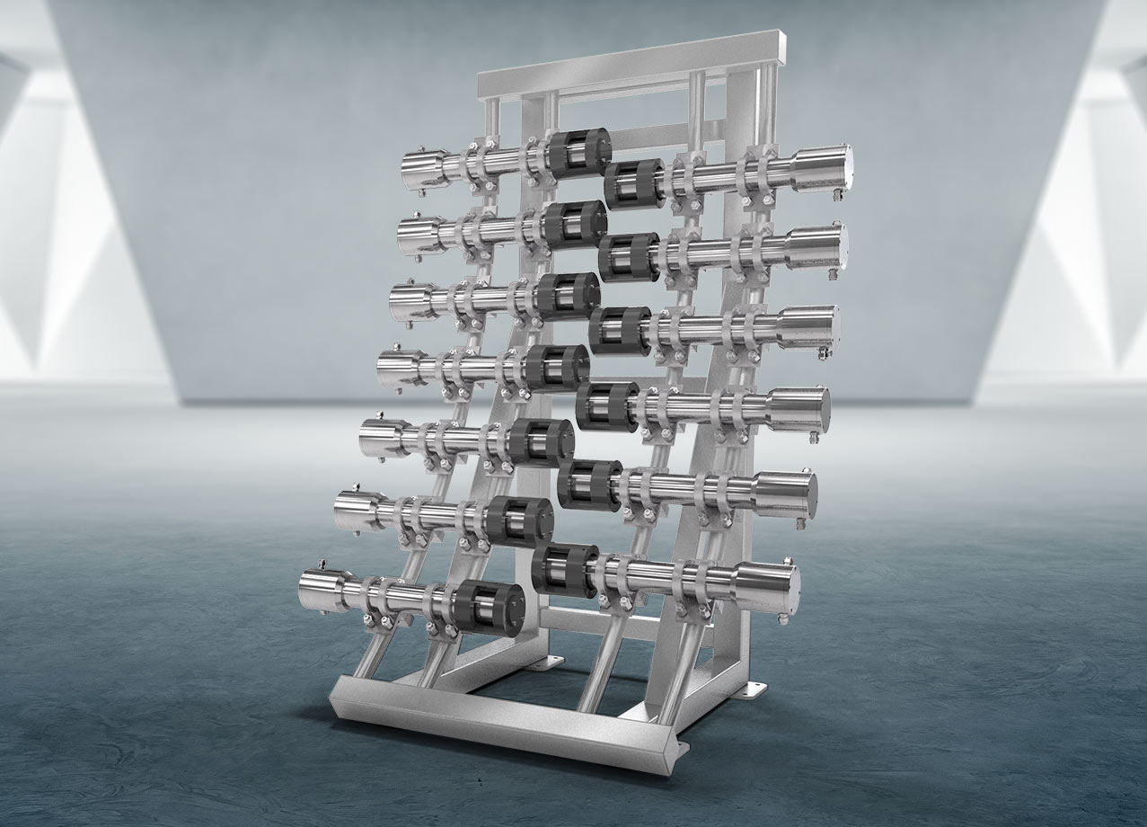 Mounting structure with EmulsionSENS detectors 